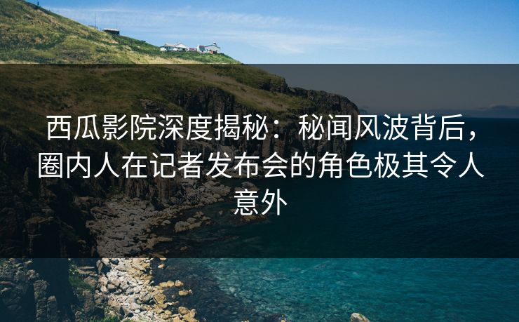 西瓜影院深度揭秘：秘闻风波背后，圈内人在记者发布会的角色极其令人意外